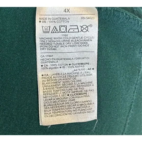 OLD NAVY Men's Christmas Pajama Set 4X Santa Green Plaid T-Shirt & Fleece Pants - Picture 7 of 14